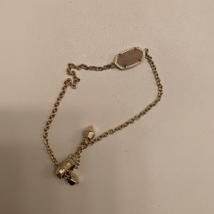 Kendra Scott Everyne gold chain rose quartz